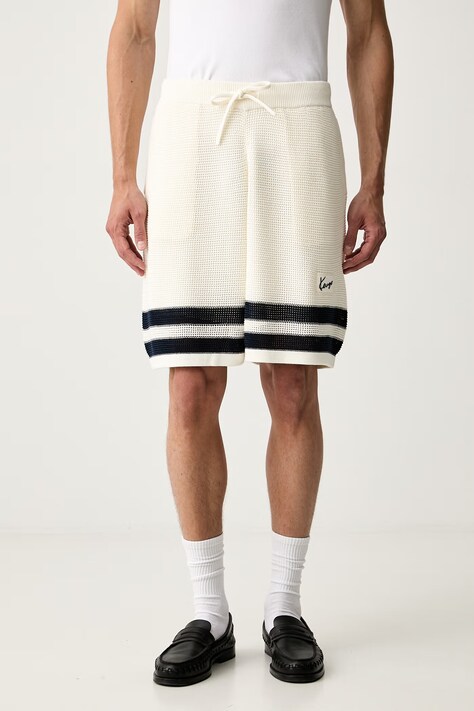Kenzo szorty męskie z bawełną beżowe regular waist FG65PA8003EH