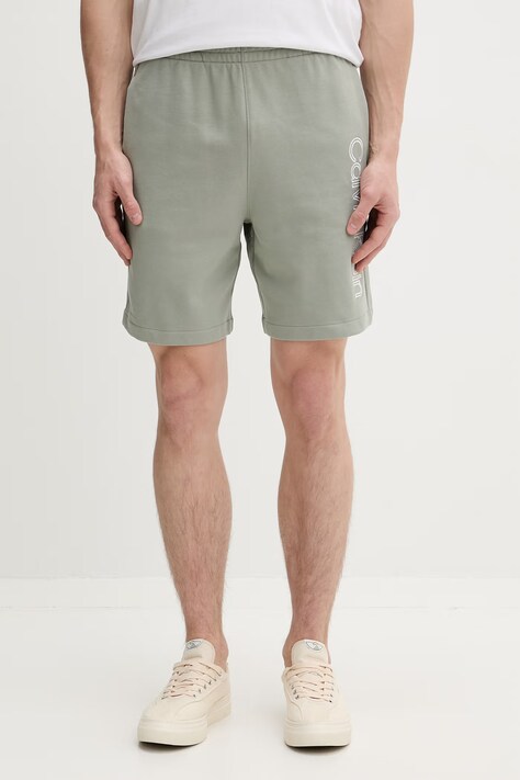 Calvin Klein sportske kratke hlače za muškarce od pamuka zelene spušteni struk LV04LG214G