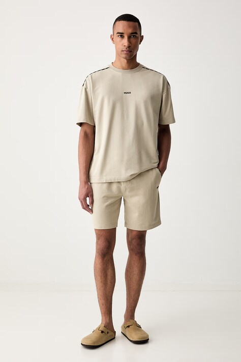 HUGO шорти loungewear чоловічі з бавовною NOAH SHORTS — AW26-SZMZZ3, бежевий — фото 2