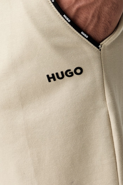 HUGO шорти loungewear чоловічі з бавовною NOAH SHORTS — AW26-SZMZZ3, бежевий — фото 4