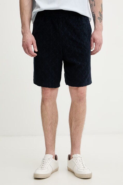 Calvin Klein Jeans szorty dresowe męskie bawełniane granatowe LV04RG213G