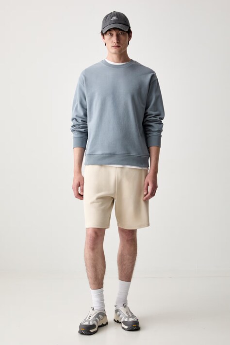 G-Star трикотажні шорти чоловічі бавовняні Sweat short — AW26-SZMZZD, бежевий — фото 2