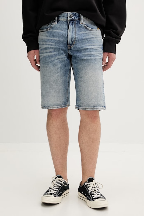 G-Star šortky pánske rifľové Mosa modré regular waist D24430-E205