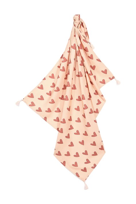 La Millou Otulacz muślinowy dziecięcy z wiskozy HEARTBEAT PINK różowy 144738
