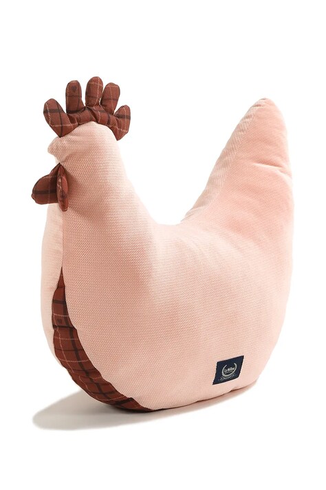 La Millou Dojčenský vankúš MOO MEADOW PLAID ružový 156563