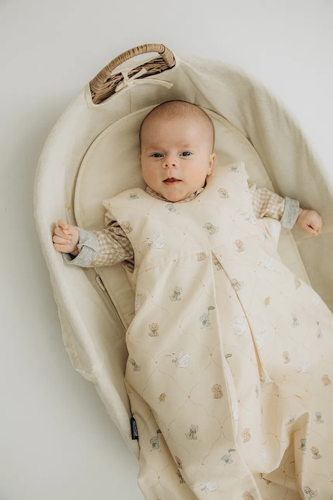 La Millou Sacco a pelo per neonati in cotone BEBE MIGNON VANILLA beige 156611