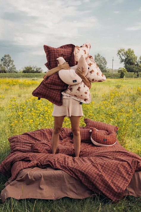 La Millou Set posteljine za djecu od pamuka MOO MEADOW narančasta 156554