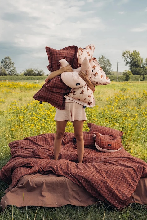 La Millou Set posteljine za djecu od pamuka MOO MEADOW narančasta 156554