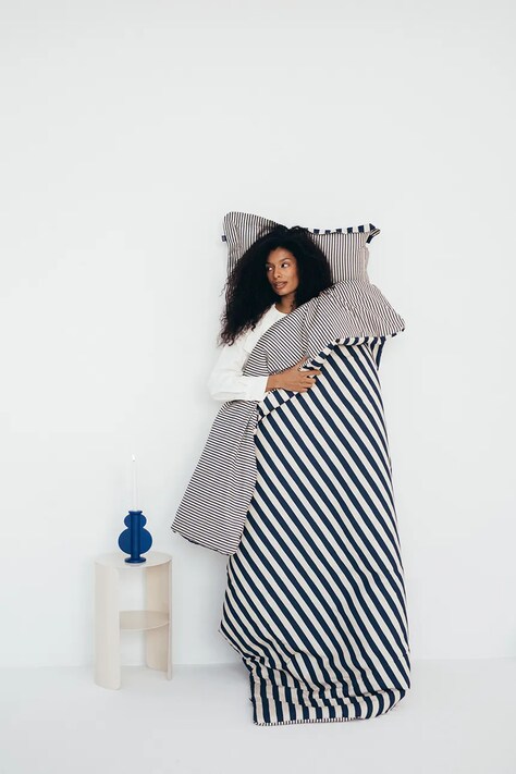 La Millou Komplet pościeli dziecięcy STRIPES NAVY granatowy 155145