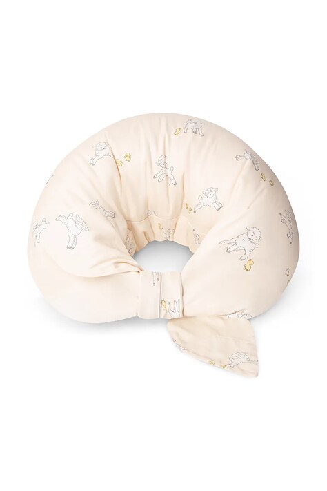 That's mine Poduszka do karmienia niemowlęca bawełniana Moon nursing pillow sateen beżowa 209147