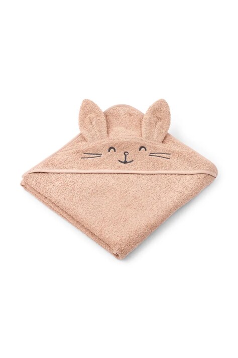 Liewood Ręcznik bawełniany Augusta Rabbit Hooded Towel różowy LW21161