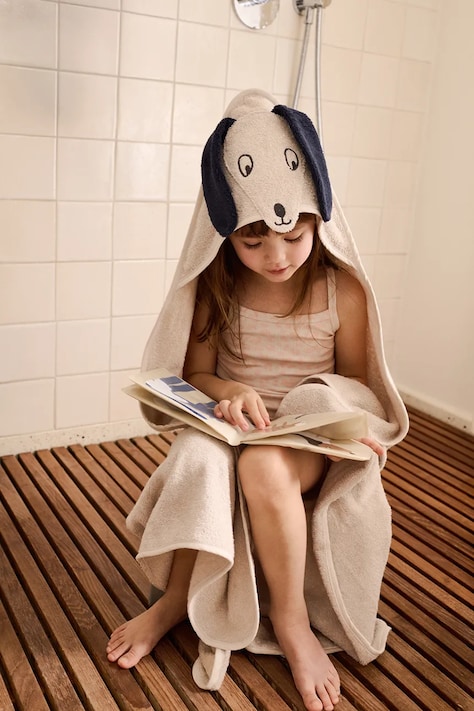 Liewood Bawełniany Augusta Dog Hooded Towel beżowy LW21160