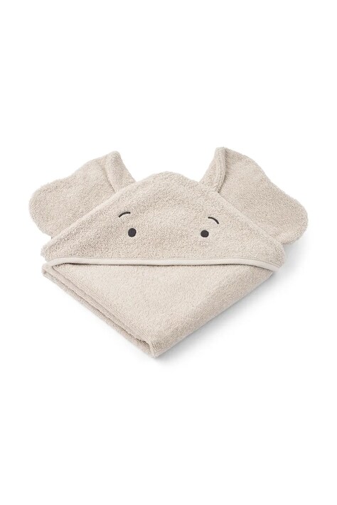 Liewood Bawełniany ręcznik Albert Elephant Hooded Towel beżowy LW21158