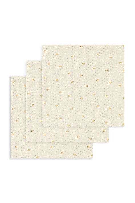 Konges Sløjd Παιδικά βαμβακερά 3 PACK MUSLIN CLOTH GOTS 3-pack μπεζ KS105863