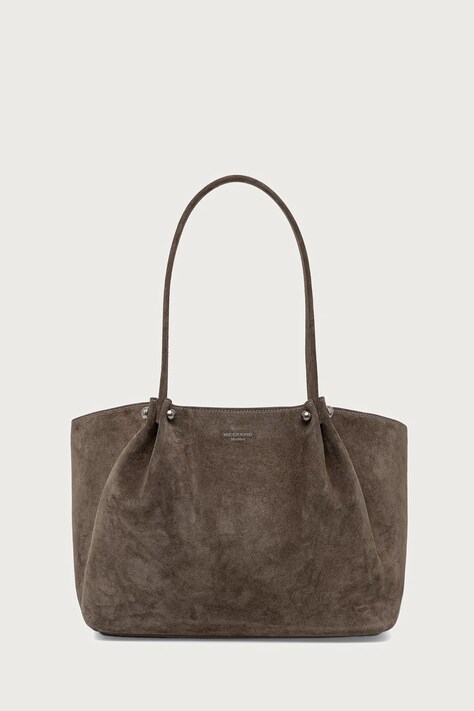 Weekend Max Mara Torebka shopper damska zamszowa WKAPESI szara 2625516165