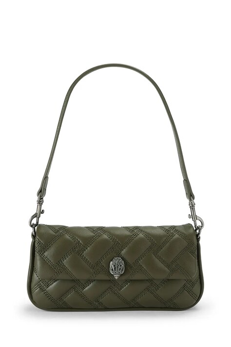 Kurt Geiger London Torebka bagietka damska skórzana Pickle zielona 5579279109