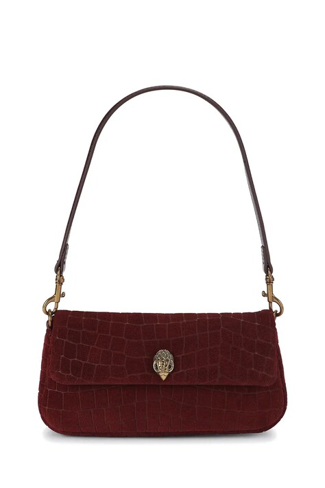 Kurt Geiger London Torebka damska zamszowa Pickle bordowa 5579254249