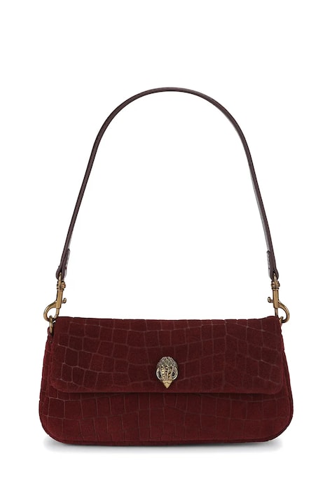 Kurt Geiger London Torebka damska zamszowa Pickle bordowa 5579254249
