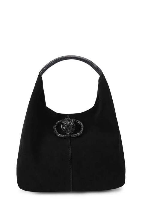 Kurt Geiger London Torebka hobo damska zamszowa Chelsea czarna 6063900209