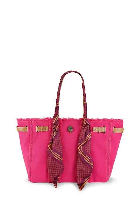 Kurt Geiger London Torebka shopper damska bawełniana Sloane różowa 6055752339