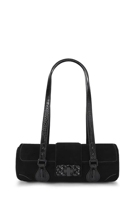 Kurt Geiger London Torebka damska zamszowa Marylebone czarna 6054900209