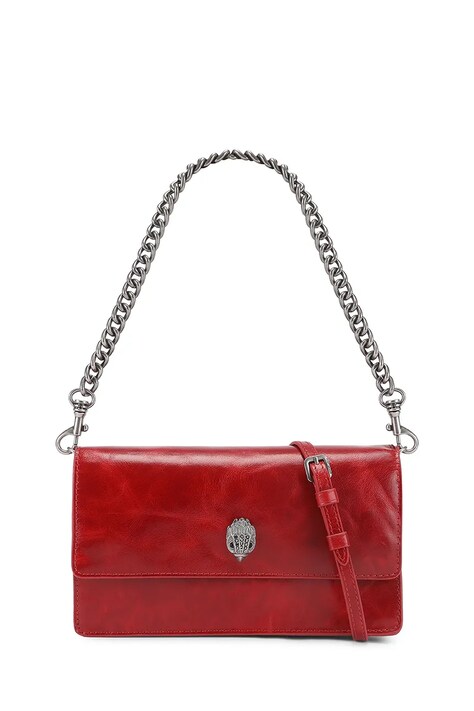 Kurt Geiger London Torebka crossbody damska skórzana Sloane czerwona 5832750319