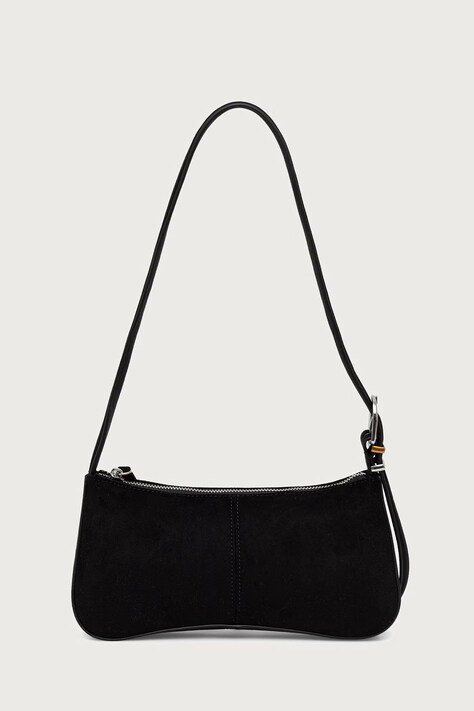 Steve Madden Torebka hobo damska z imitacji zamszu Btanzie czarna SM13002294