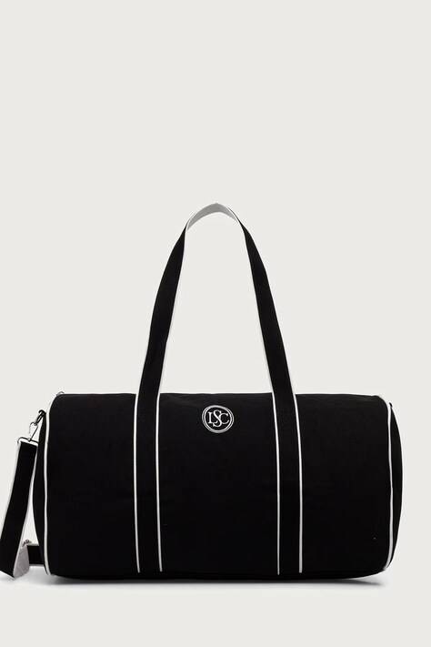 Le Privé Torba damska bawełniana VARSITY BAG NOIR czarna LP00862
