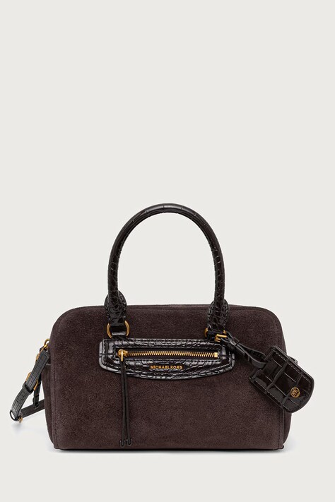 MICHAEL Michael Kors Torebka crossbody damska zamszowa brązowa 32F6ATVC0S
