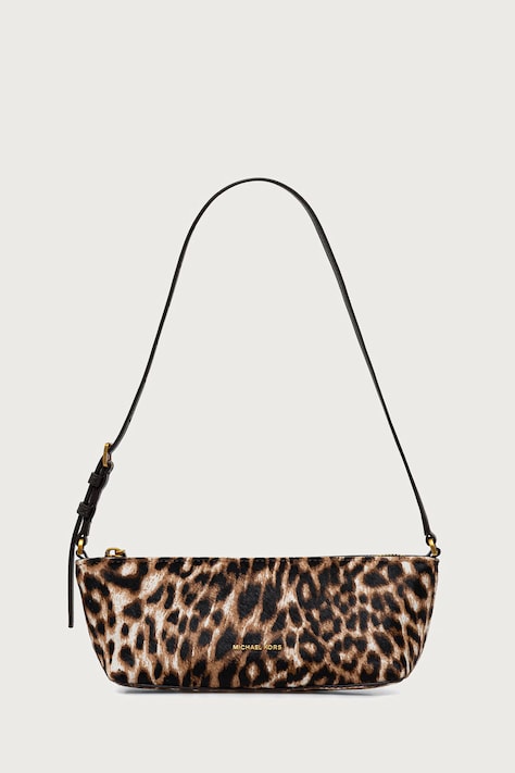 MICHAEL Michael Kors Torebka bagietka damska skórzana LAILA brązowa 32F6A9IC5H