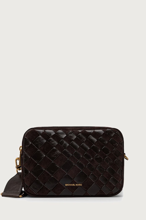 MICHAEL Michael Kors Чанта crossbody дамска от велур BRYANT кафява 32F6AYTC6S