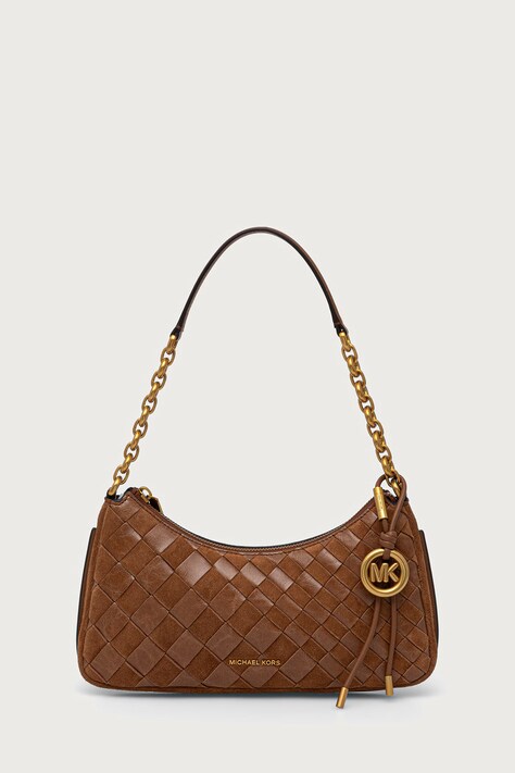 MICHAEL Michael Kors Torebka hobo damska skórzana NOLITA brązowa 32F6AY5W6S