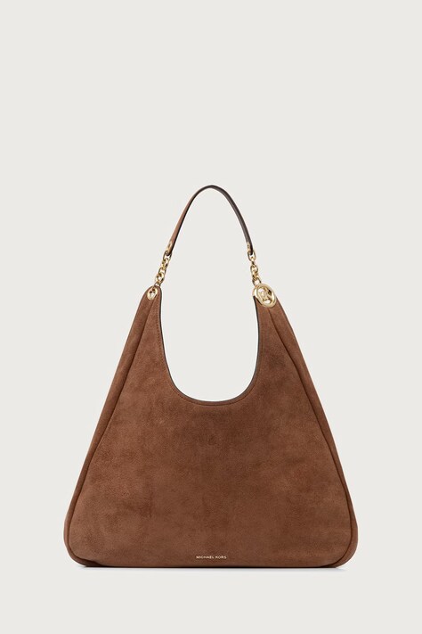 MICHAEL Michael Kors Torebka shopper damska zamszowa ELLIE brązowa 30F6GEJE7S