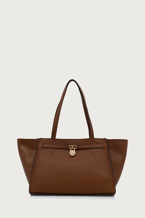 MICHAEL Michael Kors Torebka shopper damska skórzana HAMILTON MODERNE brązowa 30F6GNXT7L