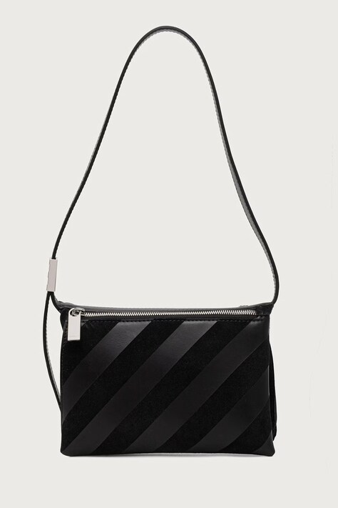 Off-White Sandbag 404 tote γυναικεία δέρμα σουέτ μαύρη OWWNN10F26LT01