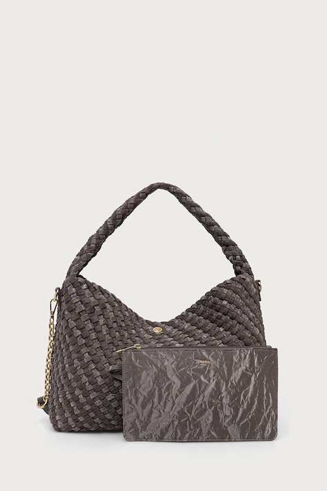 Dune London Torebka tote damska pleciona DELIBERATE L szara 0019511200009305