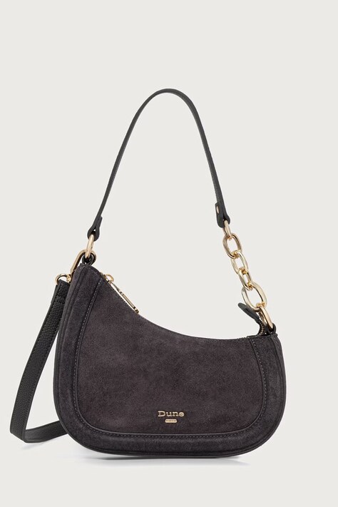 Dune London Torebka crossbody damska skórzana DIRECTION szara 0022509700036297