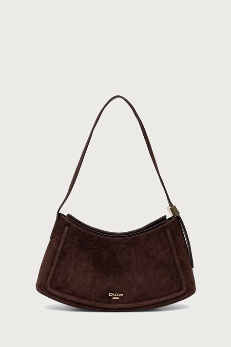 Dune London Torebka crossbody damska zamszowa DEPENDENT brązowa 0022511200015330