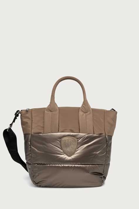 Blauer Torebka shopper damska beżowa F6QUARTXL01