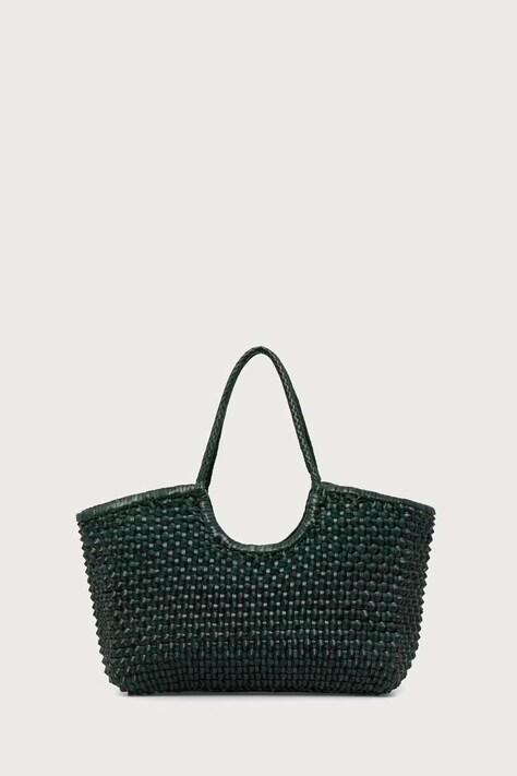 Dragon Diffusion Torebka shopper damska skórzana zielona 8977