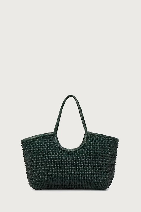 Dragon Diffusion Torebka shopper damska skórzana zielona 8977