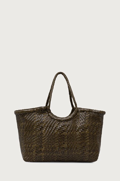 Dragon Diffusion Torebka shopper damska skórzana zielona 8823
