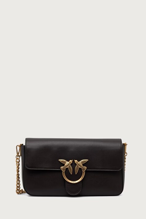 Pinko Torebka crossbody damska skórzana brązowa 107925.A2JG