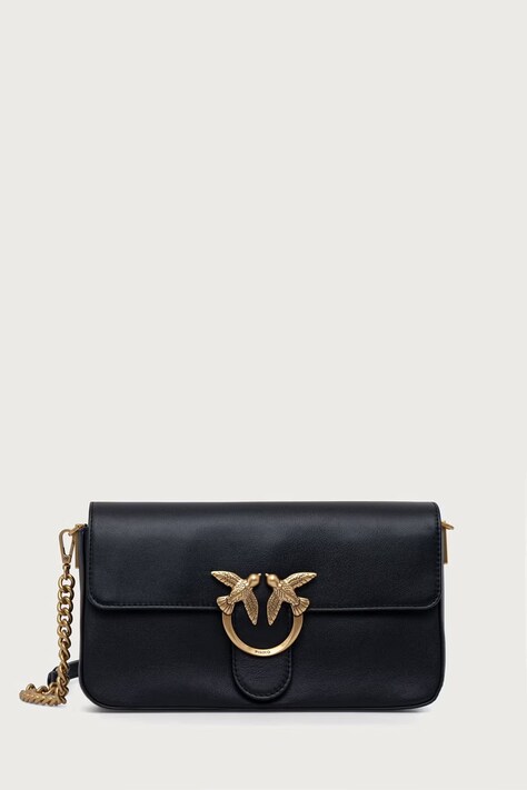 Pinko Torebka crossbody damska skórzana czarna 107925.A2JG