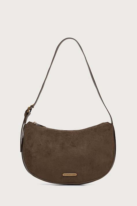 Scotch & Soda Torebka hobo damska z imitacji zamszu zielona SCHB0016