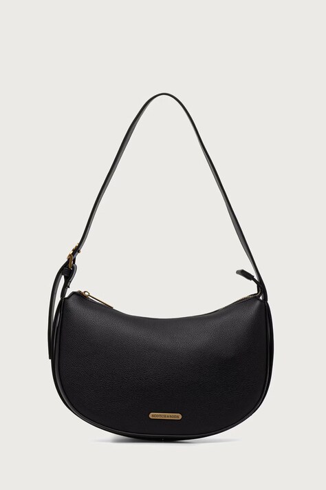 Scotch & Soda Torebka hobo damska z imitacji zamszu czarna SCHB0016