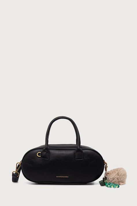 Scotch & Soda Torebka bagietka z imitacji skóry czarna SCHB0010