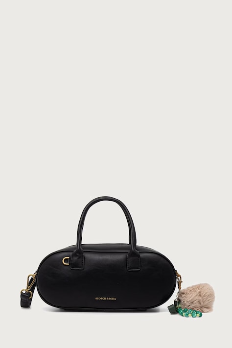 Scotch & Soda Torebka bagietka z imitacji skóry czarna SCHB0010