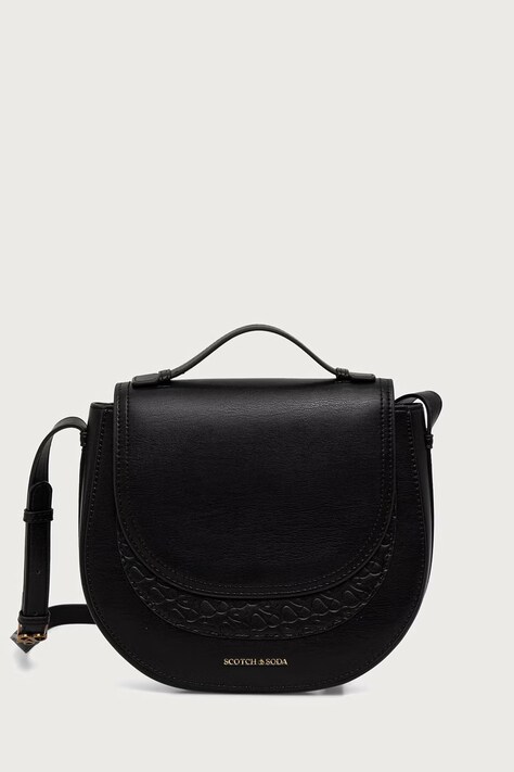 Scotch & Soda Torebka crossbody damska z imitacji skóry czarna SCHB0004