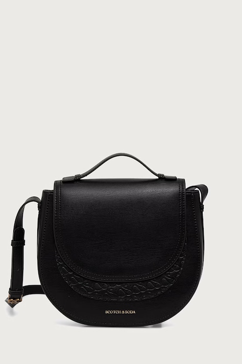 Scotch & Soda Torebka crossbody damska z imitacji skóry czarna SCHB0004